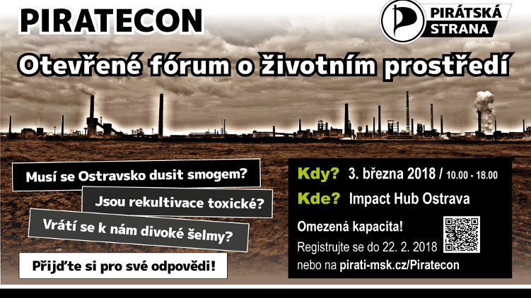 Piráti uspořádali v Ostravě PirateCon o životním prostředí: ToxicTour i diskusi u kulatého stolu vládla kritika stavu ovzduší